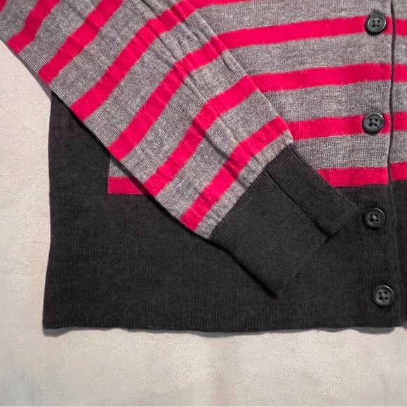 Women’s Lands End striped cardigan sweater - Picture 5 of 7
